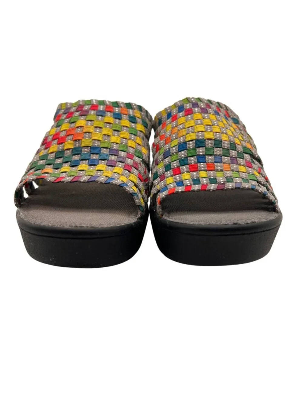 Steven By Steve Madden Bellina Multicolor Woven Open Toe Wedge Sandal Womens 6.5 - Picture 9 of 13